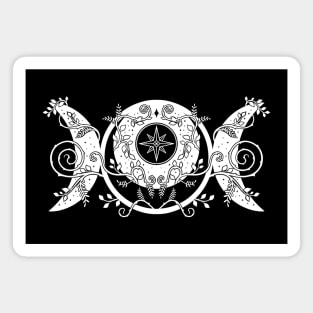 Triple moon Goddess Witch Wicca Symbol Magnet